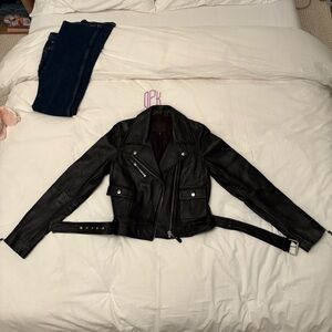 PAIGE Black Leather Jacket